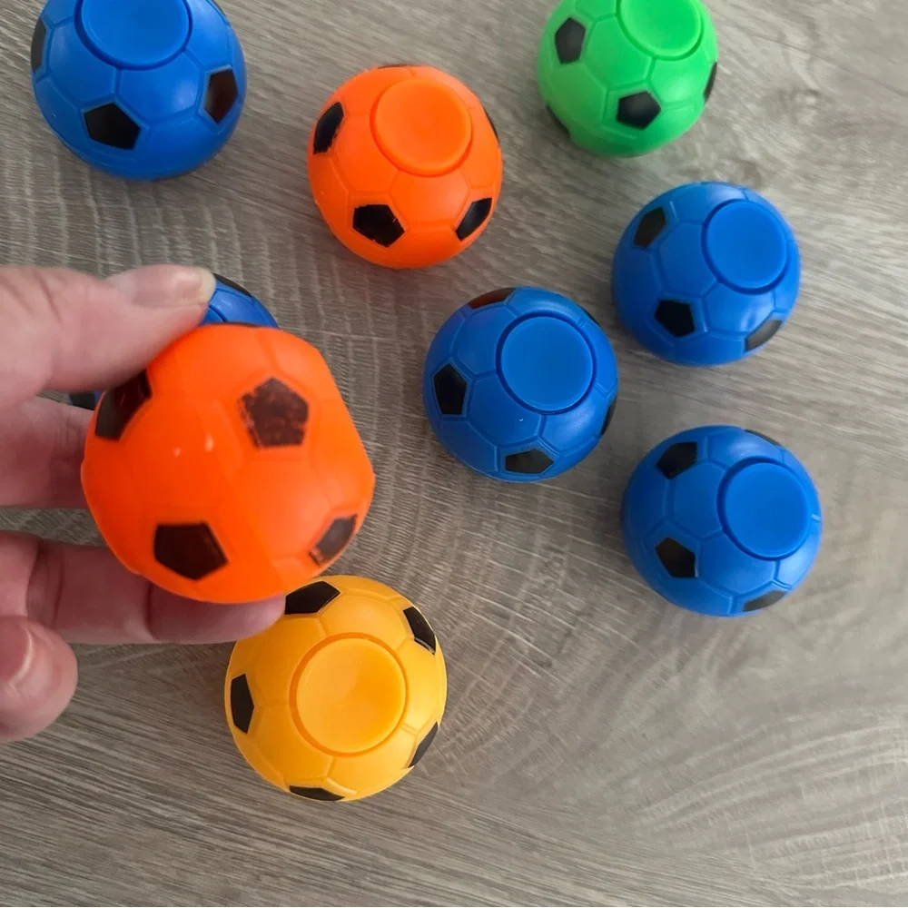 9 Soccer Ball Fidget Spinners Party Favors New